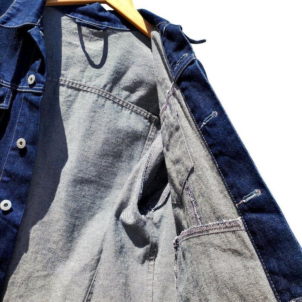 Frida Kahlo Y2K Portrait Denim Trucker Jacket Hand Painted Women L XL / Men M - Picture 16 of 16